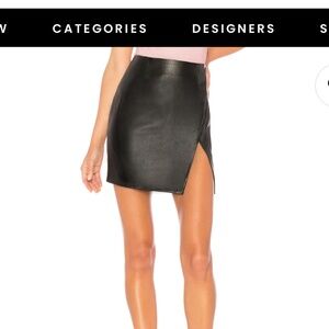 Revolve faux leather skirt